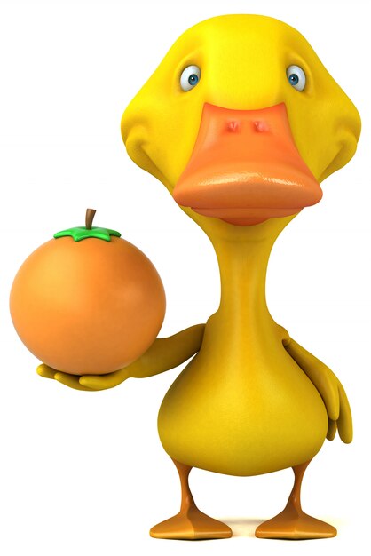 Photo fun duck 3d illustration