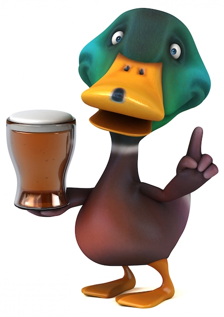 Fun duck - 3D Illustration