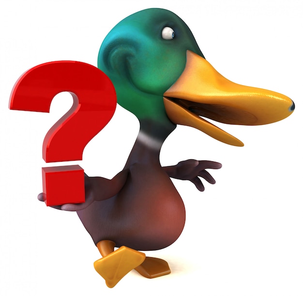 Fun duck - 3D Illustration