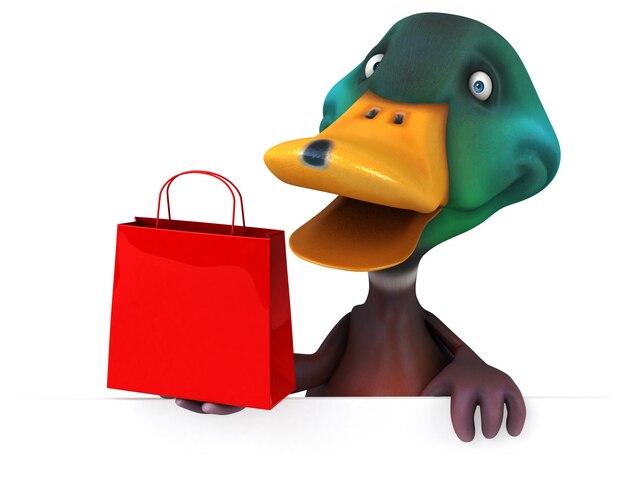 Fun duck - 3D Illustration