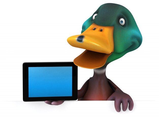 Photo fun duck - 3d illustration