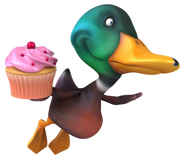 Fun duck - 3D Illustration