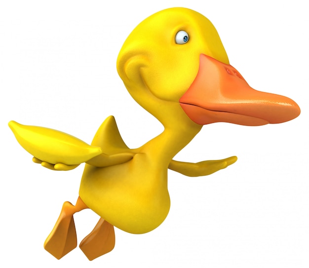 Fun duck - 3D Illustration