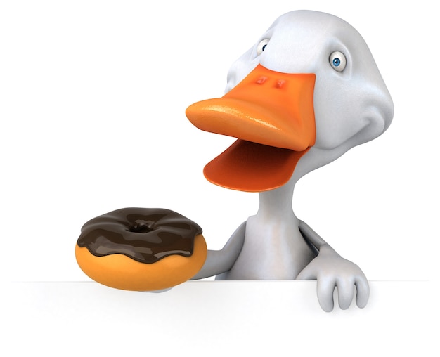 Fun duck - 3D Illustration