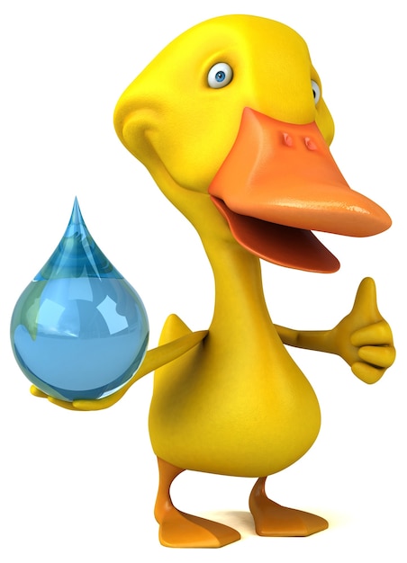 Fun duck - 3D Illustration