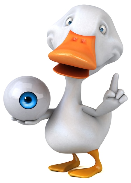 Fun duck - 3D Illustration