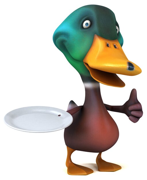 Fun duck - 3D Illustration