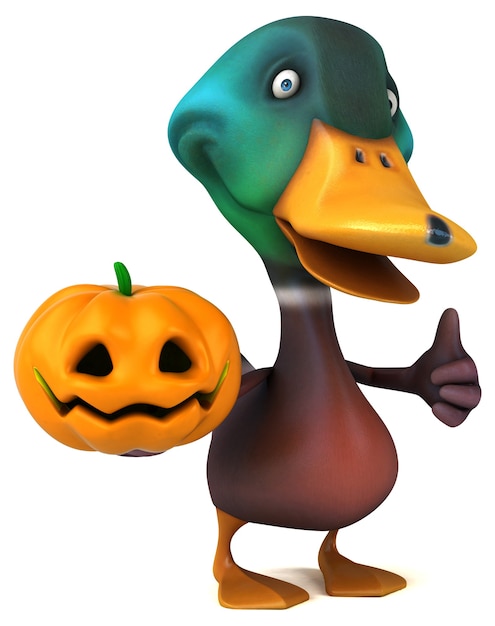 Fun duck - 3D Illustration