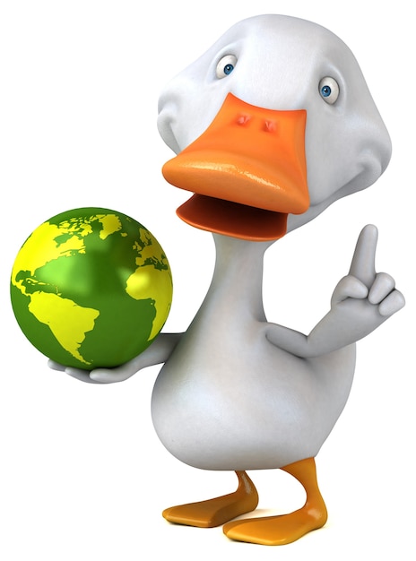 Fun duck - 3D Illustration