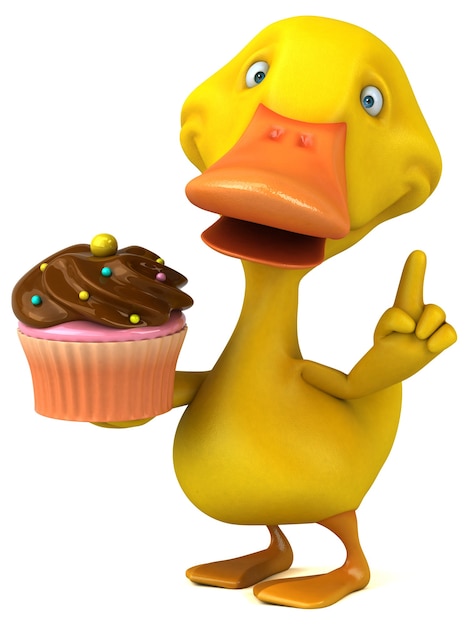 Fun duck - 3D Illustration