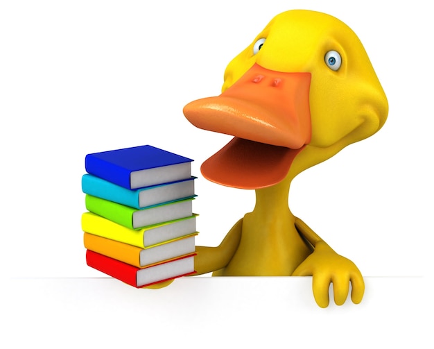 Fun duck 3D Illustration