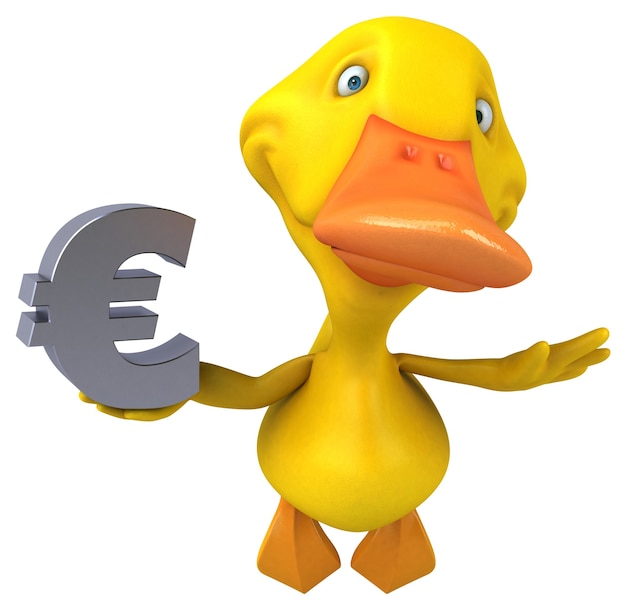 Fun duck 3D Illustration