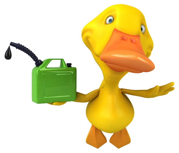 Photo fun duck 3d illustration