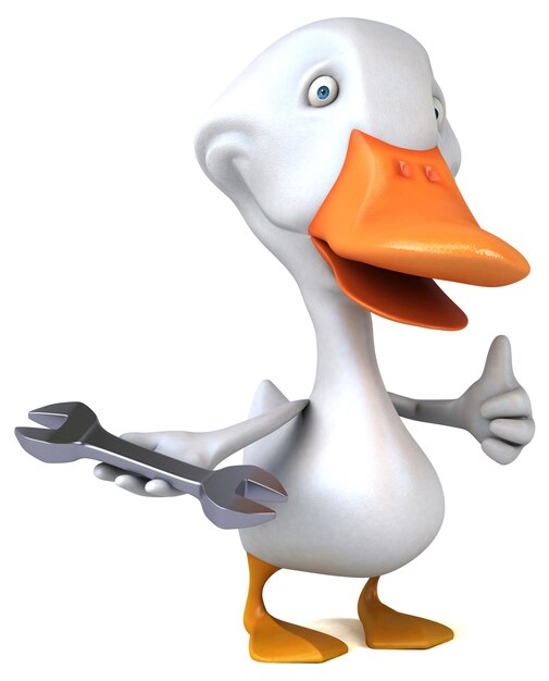 Fun duck - 3D Illustration