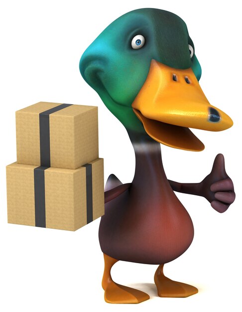 Fun duck - 3D Illustration