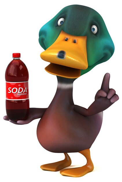 Fun duck - 3D Illustration