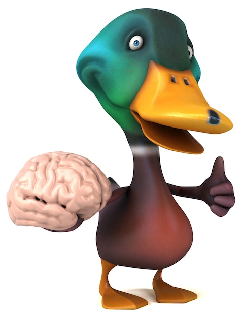 Fun duck - 3D Illustration