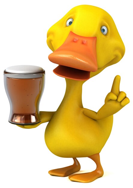 Fun duck - 3D Illustration