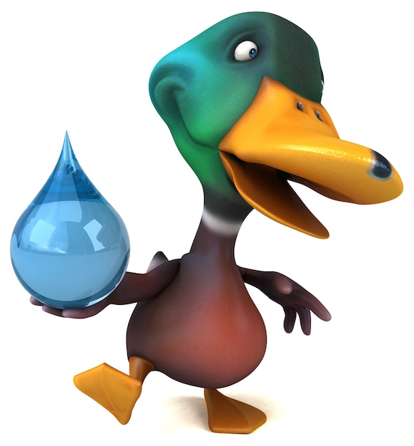 Photo fun duck - 3d illustration