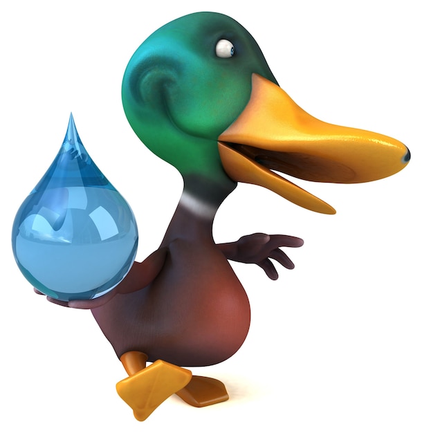 Fun duck - 3D Illustration