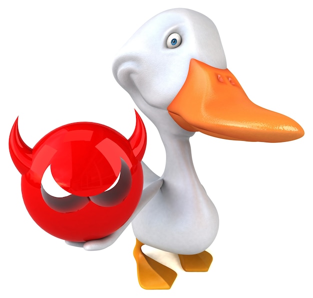 Fun duck - 3D Illustration