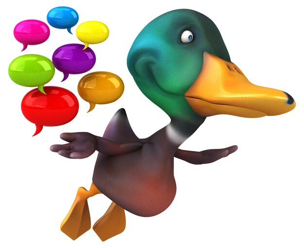 Fun duck - 3D Illustration