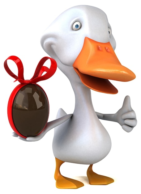 Fun duck - 3D Illustration