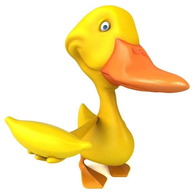 Забавная утка - 3D иллюстрации