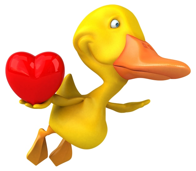 Photo fun duck - 3d illustration