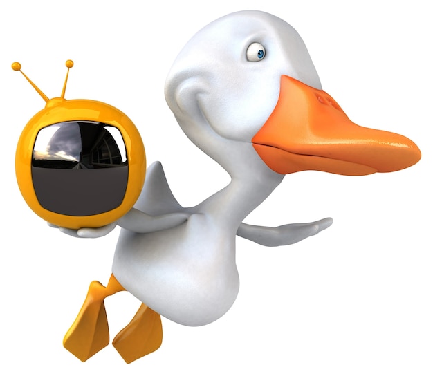 Fun duck - 3D Illustration