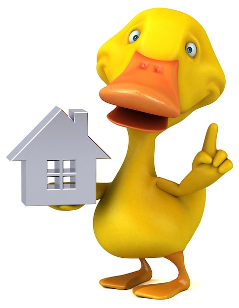 Fun duck - 3D Illustration