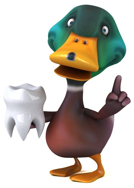 Photo fun duck - 3d illustration