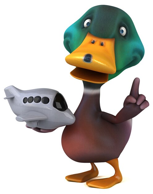 Photo fun duck - 3d illustration