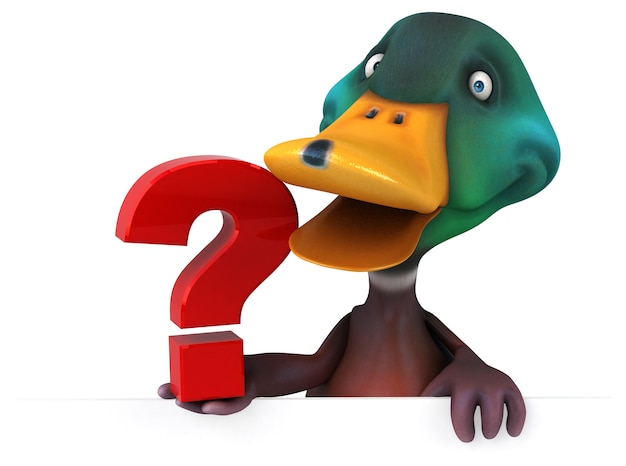 Fun duck - 3D Illustration