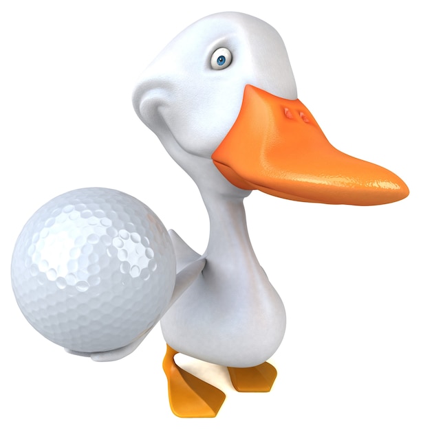 Fun duck - 3D Illustration