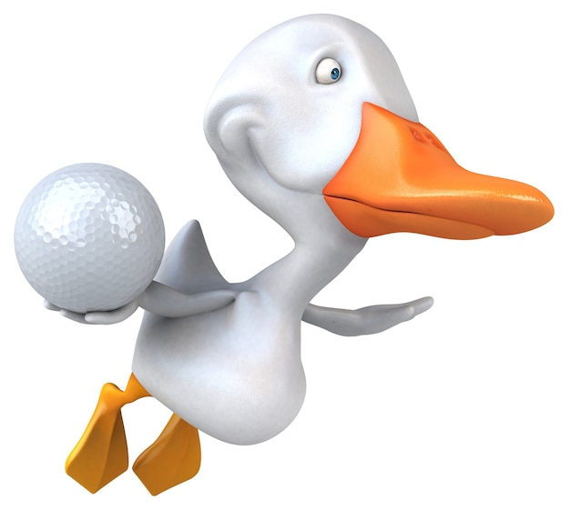 Fun duck - 3D Illustration