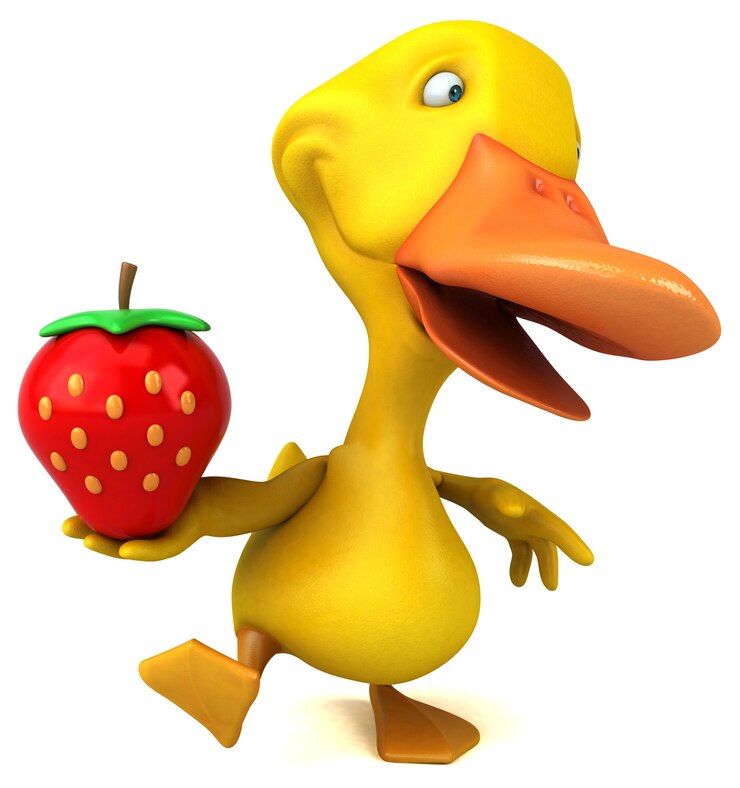 Photo fun duck - 3d illustration