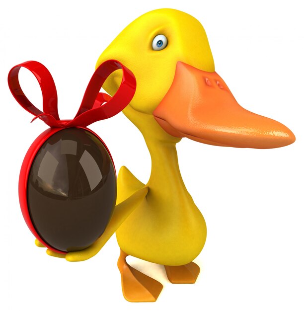 Fun duck - 3D Illustration