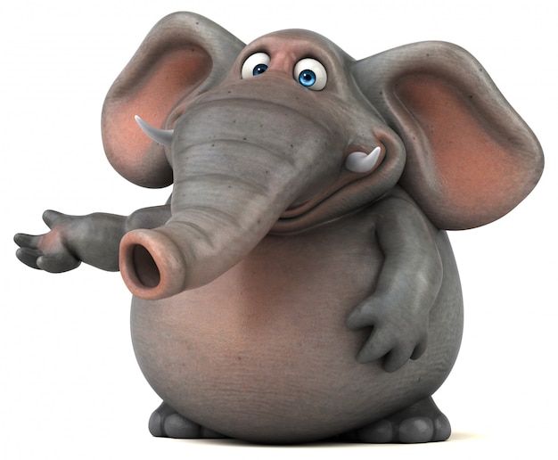 Fun elephant - 3D Illustration