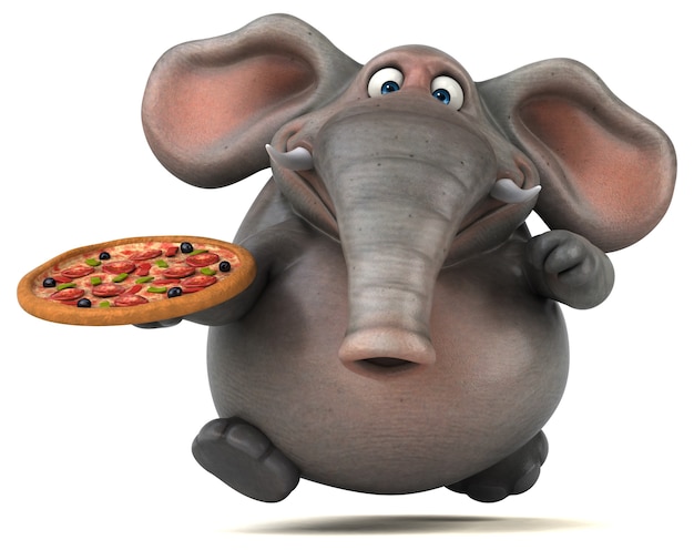 Fun elephant - 3D Illustration