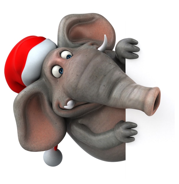 Fun elephant - 3D Illustration