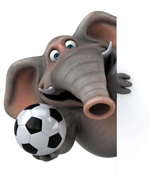 Fun elephant - 3D Illustration