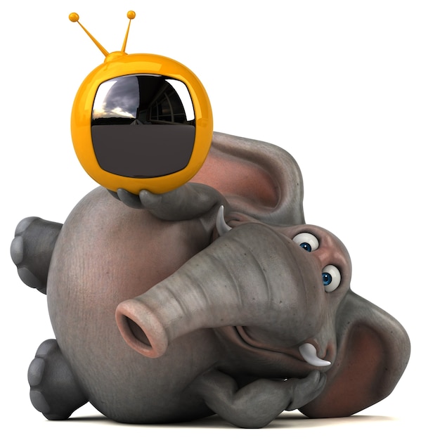 Fun elephant - 3D Illustration