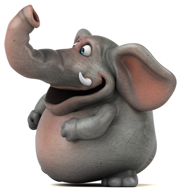 Fun elephant - 3D Illustration