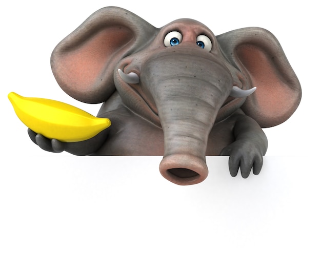 Fun elephant - 3D Illustration