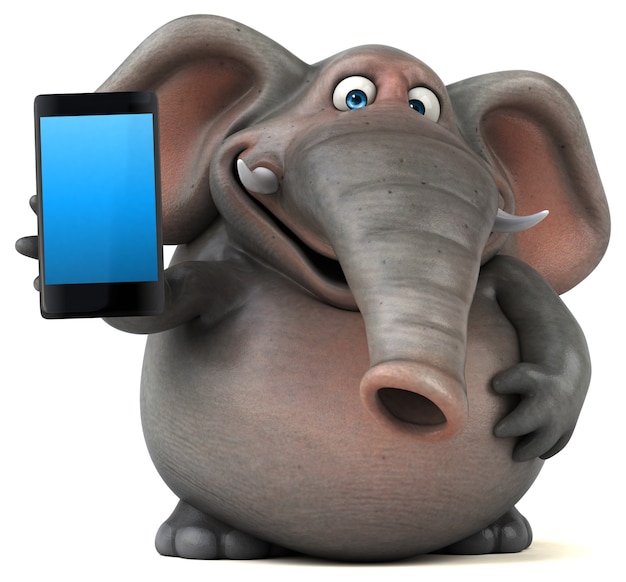 Fun elephant - 3D Illustration