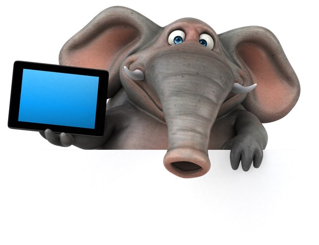 Foto divertente animazione con elefanti