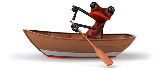 Fun frog- 3D Illustration