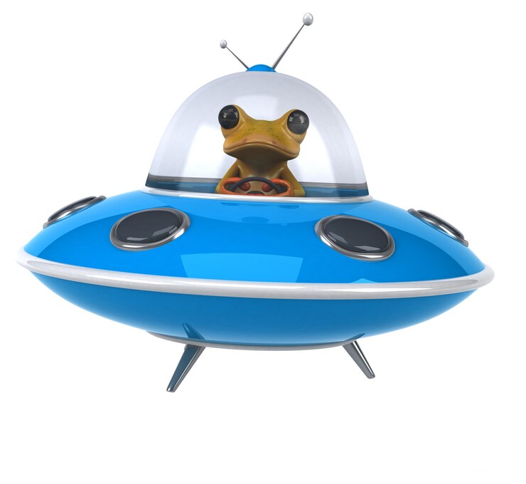 Photo 楽しいカエル-3dイラスト