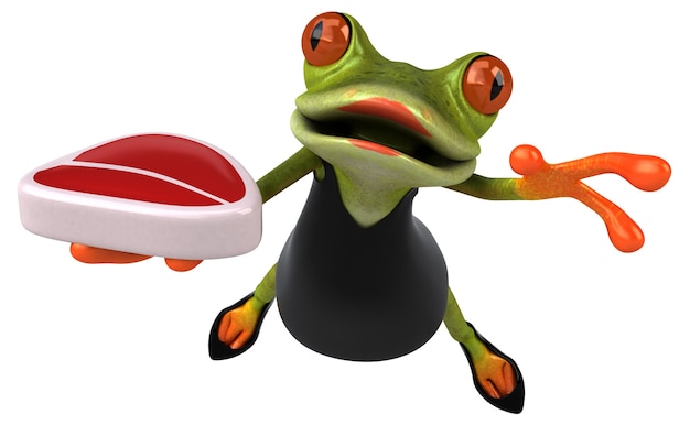 Fun frog - 3D Illustration